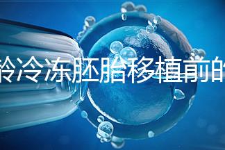 高齡冷凍胚胎移植前的注意事項(xiàng)和禁忌可以清楚地分類(lèi)嗎?